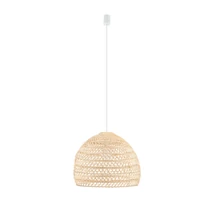 Pendul Nowodvorski BOHO metal, ratan, alb, natur, E27 - 11151