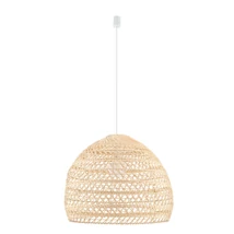 Pendul Nowodvorski BOHO metal, ratan, alb, natur, E27 - 11152