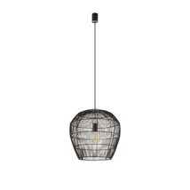 Pendul Nowodvorski HAITI metal, bambus, negru, natur, E27 - 11166