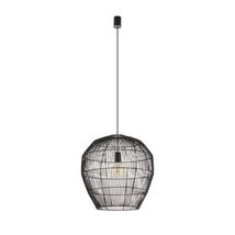 Pendul Nowodvorski HAITI metal, bambus, negru, natur, E27 - 11167