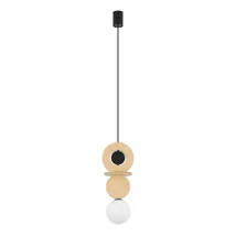 Pendul Nowodvorski DROPS WOOD metal, lemn, sticla, negru, maro, alb, G9 - 11173