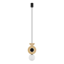 Pendul Nowodvorski DROPS WOOD metal, lemn, sticla, negru, maro, alb, G9 - 11174