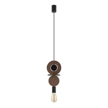 Pendul Nowodvorski DROPS WOOD metal, lemn, negru, maro, E27 - 11175