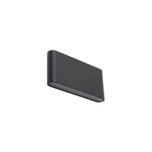 Aplica de perete exterioara Nowodvorski SEMI metal, sticla, negru, LED, 10W, 3000K, 500Lm, IP54 - 11364