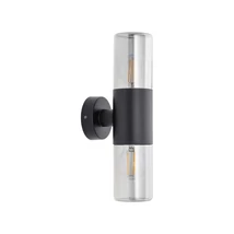 Aplica de perete exterioara Nowodvorski IDA metal, sticla, negru, füstszín, E27, IP44 - 11372