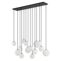 Pendul Nowodvorski SNOWBALL metal, sticla, negru, alb, G9 - 11408