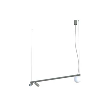 Pendul Nowodvorski FOURTY metal, sticla, alb, gri, GU10+G9 - 11471