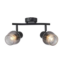 Spot Prezent OASIS metal, sticla, negru, fumuriu, E27 - 14101
