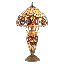 Veioza Prezent TIFFANY metal, sticla, multicolor, E27, E14 - 1706