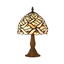 Veioza Prezent TIFFANY metal, sticla Tiffany, maro, multicolor, E14 - 224