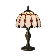 Veioza Prezent TIFFANY metal, sticla Tiffany, maro, multicolor, E14 - 227