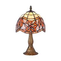 Veioza Prezent TIFFANY metal, sticla Tiffany, maro, multicolor, E14 - 233