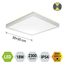 Plafoniera pentru baie Prezent CORDIA plastic, alb,  LED, 18W, 3000K-6000k, 2300Lm, IP54 - 27307