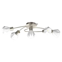Plafoniera Prezent METIS metal, sticla,  nichel mat , alb, E14, 40W - 27512