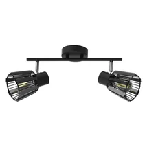 Spot Prezent PONTEO metal, sticla, negru, fumuriu, E27 - 27517