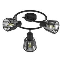 Spot Prezent PONTEO metal, sticla, negru, auriu, fumuriu, E27 - 27518