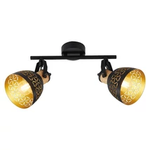 Spot Prezent MESCALA metal, lemn, negru, auriu, E14 - 27523