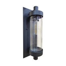 Aplica de perete exterioara Prezent VERTICA metal, sticla, negru, E27, IP54 - 28213