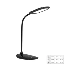 Veioza Prezent HEKA LED plastic, negru, LED, 10W, 800lm, 3000K-6500K - 31218