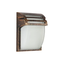 Aplica de perete exterioara Prezent AMALFI metal, sticla, bronz, alb, E27, IP44 - 39039