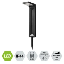 Lampa decor solar exterior Prezent KEYO plastic, negru, LED, 2800K - 3200K, 6W, 200lm, IP44 - 65284