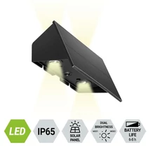 Aplica de perete exterioara solara Prezent SLADA plastic, negru, LED, 4W, 3000K, 200 Lm, IP65 - 65289
