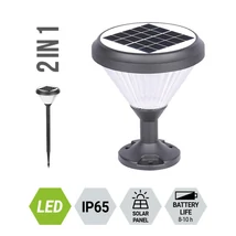 Lampa decor solar  Prezent AKRA plastic, negru, LED, 10W, 3000K, 300 Lm, IP65 - 65291