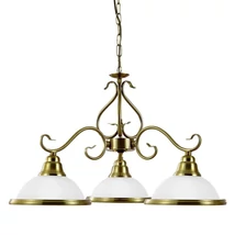 Candelabru Prezent VIOLA metal, sticla, alama, alb, E14 - 75361