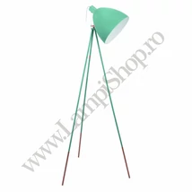 Lampadar cu intrerupator pe fir Eglo DUNDEE, dulie E27, nu contine becul, IP20, baza din otel menta | Eglo-49342