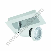 Spot Eglo SARRIA, dulie GU10-LED, contine becul, IP20, baza din otel alb-crom | Eglo-94958