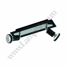 Spot Eglo SARRIA, dulie GU10-LED, contine becul, IP20, baza din otel negru-crom | Eglo-94964