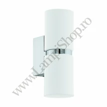 Aplica de perete Eglo PASSA, dulie GU10-LED, contine becul, IP20, baza din otel crom-alb | Eglo-95368