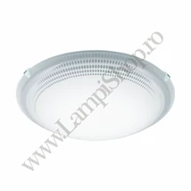 Plafoniera Eglo MAGITTA 1, LED integrat inclus, IP20, baza din otel alb, abajur sticla alb-transparent | Eglo-95672
