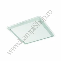 Plafoniera Eglo COMPETA 1, LED integrat inclus, IP20, baza din otel alb, abajur plastic alb-argintiu-transparent | Eglo-95679