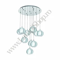 Pendul Eglo CONESSA, dulie GU10-LED, contine becul, IP20, baza din otel crom, abajur plastic transparent | Eglo-95914