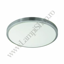 Plafoniera Eglo COMPETA 1, LED integrat inclus, IP20, baza din otel alb, abajur plastic alb-nichel satinat | Eglo-96034