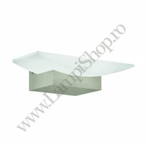 Aplica de perete Eglo METRASS, LED integrat inclus, IP20, baza din aluminiu nichel satinat, abajur plastic satinat | Eglo-96038