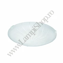 Plafoniera Eglo MARGITTA 1, LED integrat inclus, IP20, baza din otel alb, abajur sticla culoare aurie-transparent | Eglo-96089