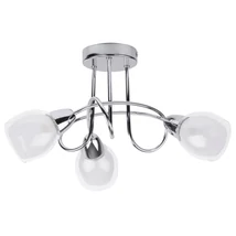 Plafoniera Rabalux DAVE E14 metal crom cu abajur sticla albstil traditional IP20 - 6081