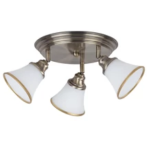Spot baie Rabalux GRANDO E14 metal bronz cu abajur sticla albstil clasic IP20 - 6548