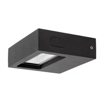 Aplica de perete exterioara Rabalux Ganges metal, sticla, negru, transparent, LED, 4000K, 7W, 575lm, IP65 - 7052