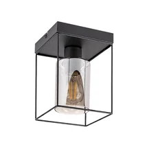 Plafoniera Rabalux CHADWICK metal, sticla, negru, transparent, E27 - Rabalux-71031
