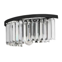 Aplica de perete Rabalux ELOISA metal, sticla, negru, transparent, E27 - 71092
