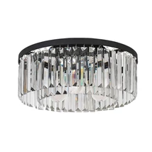 Plafoniera Rabalux ELOISA metal, sticla, negru, transparent, E27 - 71093