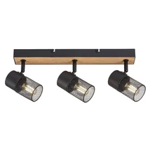 Spot Rabalux METTA metal, lemn, negru, maro, E14 - 71153