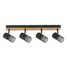 Spot Rabalux METTA metal, lemn, negru, maro, E14 - 71154