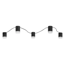 Plafoniera Rabalux LOOPLAB metal, acril, negru, transparent, G9 - 71295