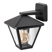 Aplica de perete exterioara Rabalux Paravento metal, sticla, negru, transparent, E27, IP44 - 7147