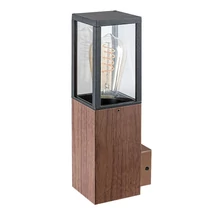 Aplica de perete exterioara Rabalux Wales metal, sticla, maro, transparent, E27, IP44 - 7195