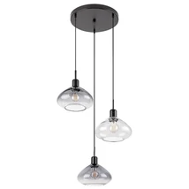 Pendul Rabalux DVORA metal, sticla, negru, transparent, E27 - Rabalux-72023